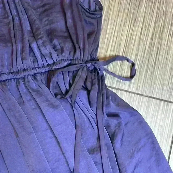 Wendy Bellissimo Blue Elastic Waist Tie Halter Neck Maternity Maxi Dress Size S - Picture 12 of 13